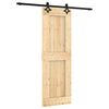 vidaXL Skyved&oslash;r Naturlig og svart 70 x 210 cm Massiv Furu Tre