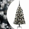 vidaXL Kunstig hengslet juletre med kuler 120 cm 150 LED-lys Varmhvit