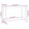 vidaXL Konsollbord 110x40x80 cm heltre furu