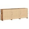 vidaXL LED sideboard Gamle tre 181 x 37 x 67 cm Konstruert tre