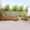 vidaXL Utend&oslash;rs sofa-sett 7 pcs Naturlig Solid akasietre