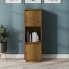 vidaXL Highboard honningbrun 38x35x117 cm heltre furu