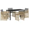 vidaXL Hage Spisegruppe 5 stk. Beige polyrotting