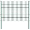 vidaXL Gjerdepanel med stolper jern 176,5x120 cm gr&oslash;nn