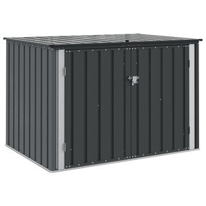 vidaXL Hage Lagringsboks Svart 151,5 x 107 x 100 cm St&aring;l