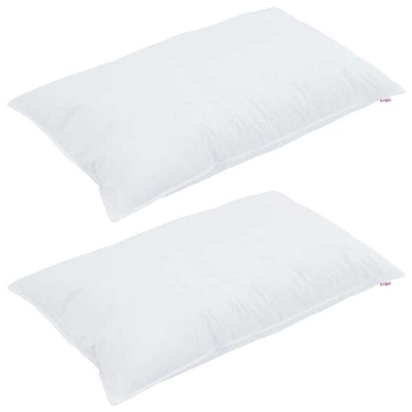 vidaXL Pute med pute 2 pcs Hvit 40 x 80 cm Bomull