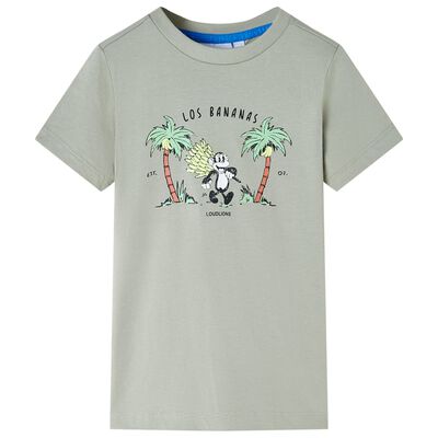 T-skjorte for barn lysekaki 92