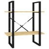 vidaXL Bokhylle 2 nivåer 60x30x70 cm heltre furu