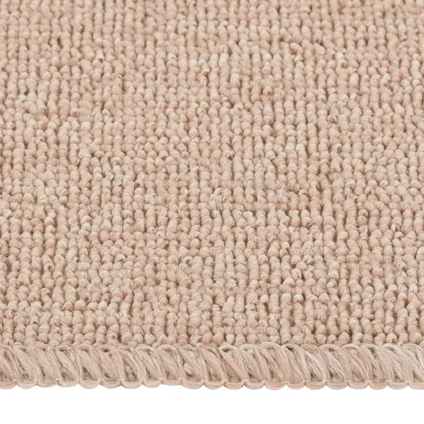 vidaXL Sklisikre trappematter 15 stk 60x25 cm beige rektangul&aelig;r