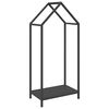 vidaXL Vedstativ svart 40x25x90 cm kaldvalset st&aring;l