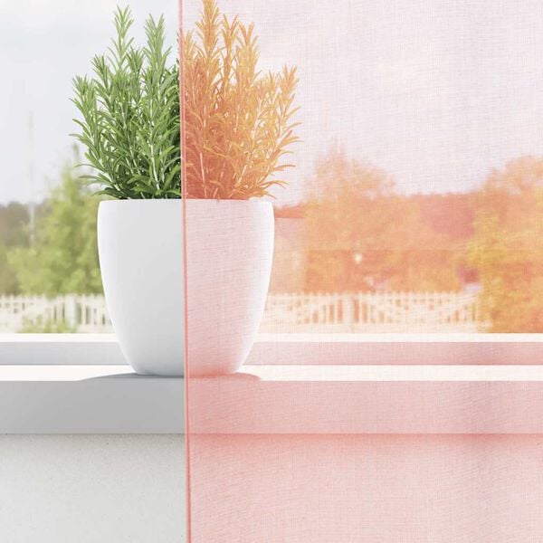 vidaXL Voilegardiner med hemper 2 stk rosa 140x225 cm