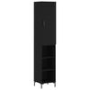vidaXL Highboard svart 34,5x34x180 cm konstruert tre