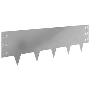 vidaXL Gjerdekant 10 pcs 100 x 30 cm St&aring;l S&oslash;lv