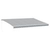 vidaXL Manuell uttrekkbar markise med LED antrasitt og hvit 500x350 cm