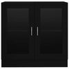 vidaXL Vitrine svart 82,5x30,5x80 cm konstruert tre