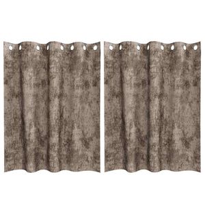 vidaXL Fl&oslash;yel Gardiner 2 stk. Cappuccino 140 x 140 cm Fl&oslash;yel