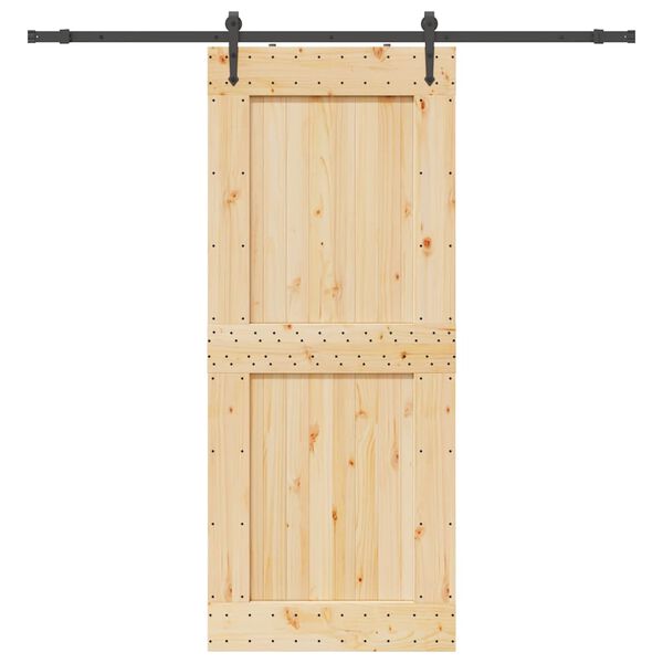 vidaXL Skyvedør med monteringstilbehør 95x210 cm heltre furu