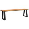 vidaXL Benk med naturlig kant 160 cm heltre akasie