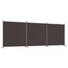 vidaXL Romdeler 3 paneler brun 525x180 cm stoff