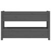 vidaXL Plantekasse grå 112x25x66 cm heltre furu