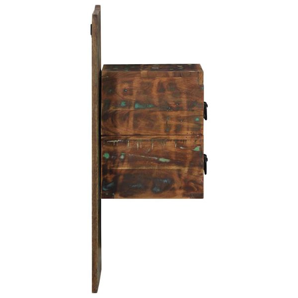 vidaXL Nattbord flerfarget 60x32x80 cm gjenvunnet heltre