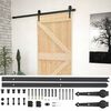 vidaXL Skyved&oslash;r 90 x 210 cm Heltre furu Naturlig og svart