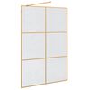 vidaXL Walk-in Dusjvegg Gull 140 x 195 cm herdet glass