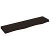 vidaXL Vegghylle m&oslash;rkebrun 80x20x4 cm behandlet heltre eik