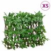 vidaXL Utvidbart espalier med kunstig ef&oslash;y 5 stk gr&oslash;nn 180x30 cm
