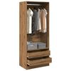 vidaXL Garderobe artisan eik 80x50x200 cm konstruert tre