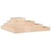 vidaXL Hagepotte 4-etasjers 106x104,5x36 cm heltre furu