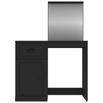 vidaXL Sminkebord med speil svart 90x50x132,5 cm konstruert tre