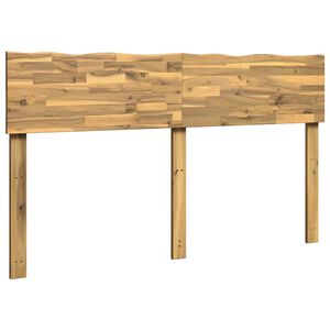vidaXL Sengegavl med naturlig kant ROSTOCK Hvit 120 cm Solid akasietre