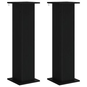 vidaXL Planteholder 2 stk. Svart 30,5 x 30 x 100,5 cm Konstruert tre