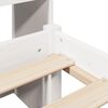 vidaXL Seng med bokhylle uten madrass hvit 90x200 cm heltre furu