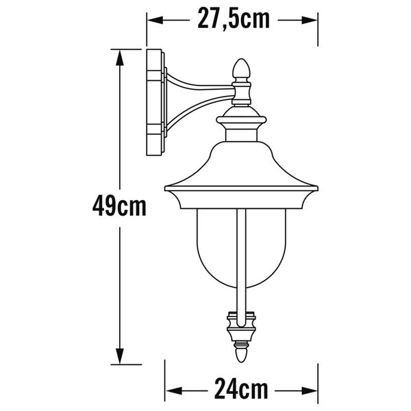KONSTSMIDE Vegglampe Parma nedover b&oslash;rstet rustfritt st&aring;l