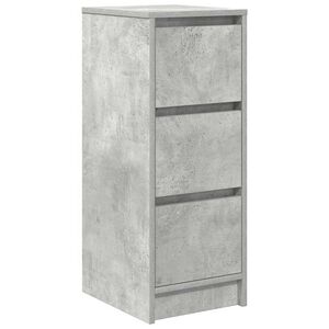 vidaXL Skjenk betonggr&aring; 29,5x34x76 cm konstruert tre