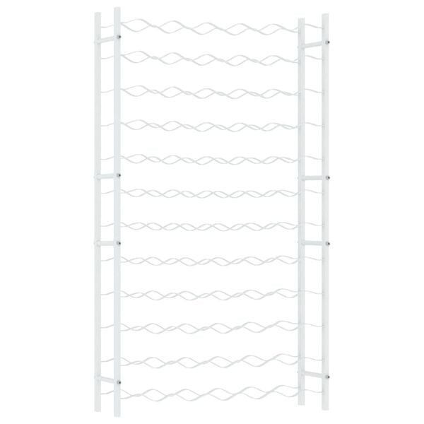 vidaXL Vinstativ for 72 flasker metall hvit