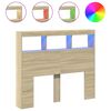 vidaXL Hodegavl skap med LED sonoma eik 120x17x102 cm