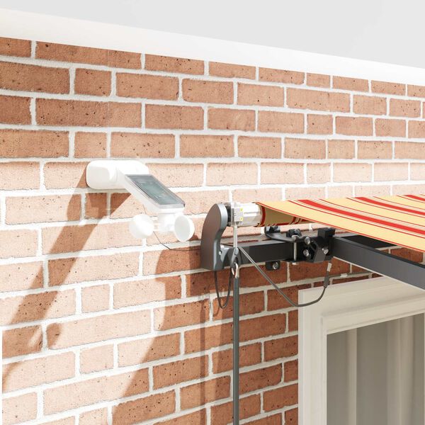 vidaXL Innvendbar Markise med gul og oransje 350 x 250 cm stoff