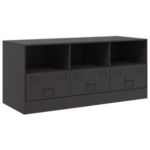 vidaXL TV-benk svart 99x39x44 cm st&aring;l