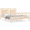 vidaXL Sengeramme med hodegavl King Size heltre