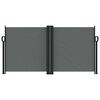 vidaXL Uttrekkbar sidemarkise antrasitt 120x1200 cm