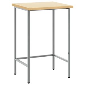 vidaXL Hj&oslash;rnebord Gr&aring; 55 x 55 x 85 cm St&aring;l og konstruert tre