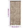 vidaXL Fluegardin beige og brun 90x200 cm chenille