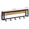 vidaXL Knaggrekke 87x10x27 cm heltre grovt mangotre