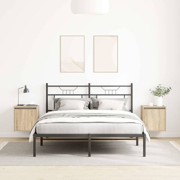 vidaXL Veggmontert nattbord 2 stk sonoma eik 38x34x40 cm