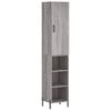 vidaXL Highboard gr&aring; sonoma 34,5x34x180 cm konstruert tre