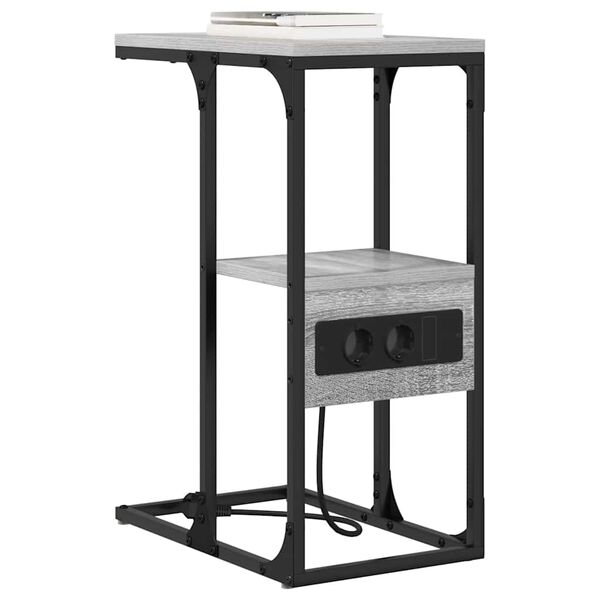 vidaXL Nattbordskap Gr&aring; sonoma 41.5 x 26 x 60.5 cm Konstruert tre