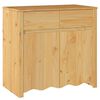vidaXL Serviesskap Drammen Eik 79 x 43 x 75.5 cm Massivt furutre